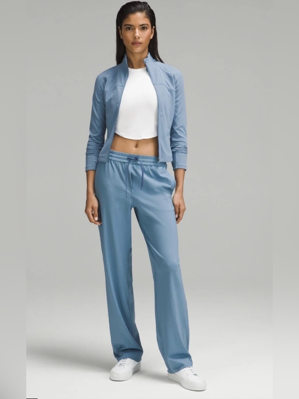 lululemon athletica Dusty Blue Wide-Leg Drawstring Track Pants